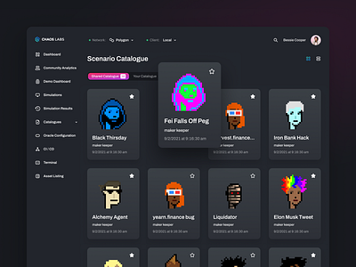Chaos Labs - Web Design & Development blockchain cloud platform crypto dark mode dark shame dashboard dashboard design economic security graphic design illustration nft nft design productdesign resilient protocols ui uiuxdesign ux web development webdesign