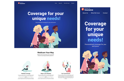 Insurance Landing Page app design design figma insurance insurance landing page landing mobile news news app newspaper