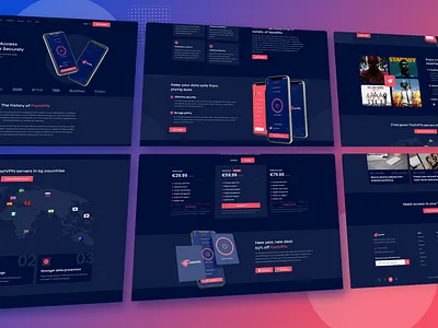 Fast VPN app design color color palette creative website dark mode dark website homepage landing page minimal website modern website pricing ui ui design user experience user interface ux ux design vpn vpn services website