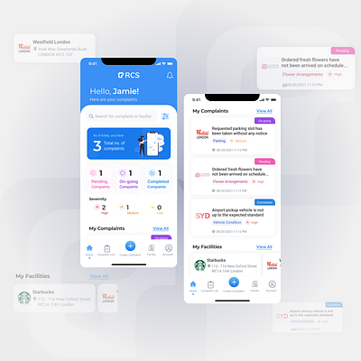RCS Complainer app - Redesign Concept branding creative design ui uidesign