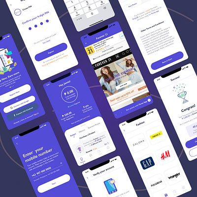 Purse App - A shopping rewards app concept creative design ui uidesign