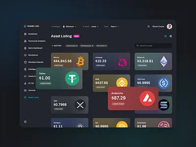 Chaos Labs - Web App Design & Development brand design catalog design cloud platform code crypto crypto security dashboard design design figma design fintech illustration logo design nft productdesign ui ux vector web app web development webdesign