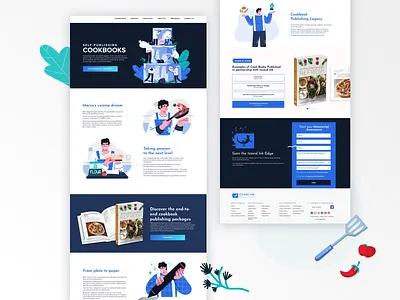 Self-publishing cookbooks design ui ux web