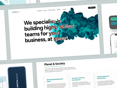 It Team Services - Landing Page Design animation illustration it landingpage tech webdesign