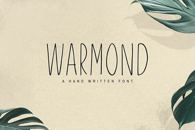 Warmond Sans Serif Font clean font handmade font