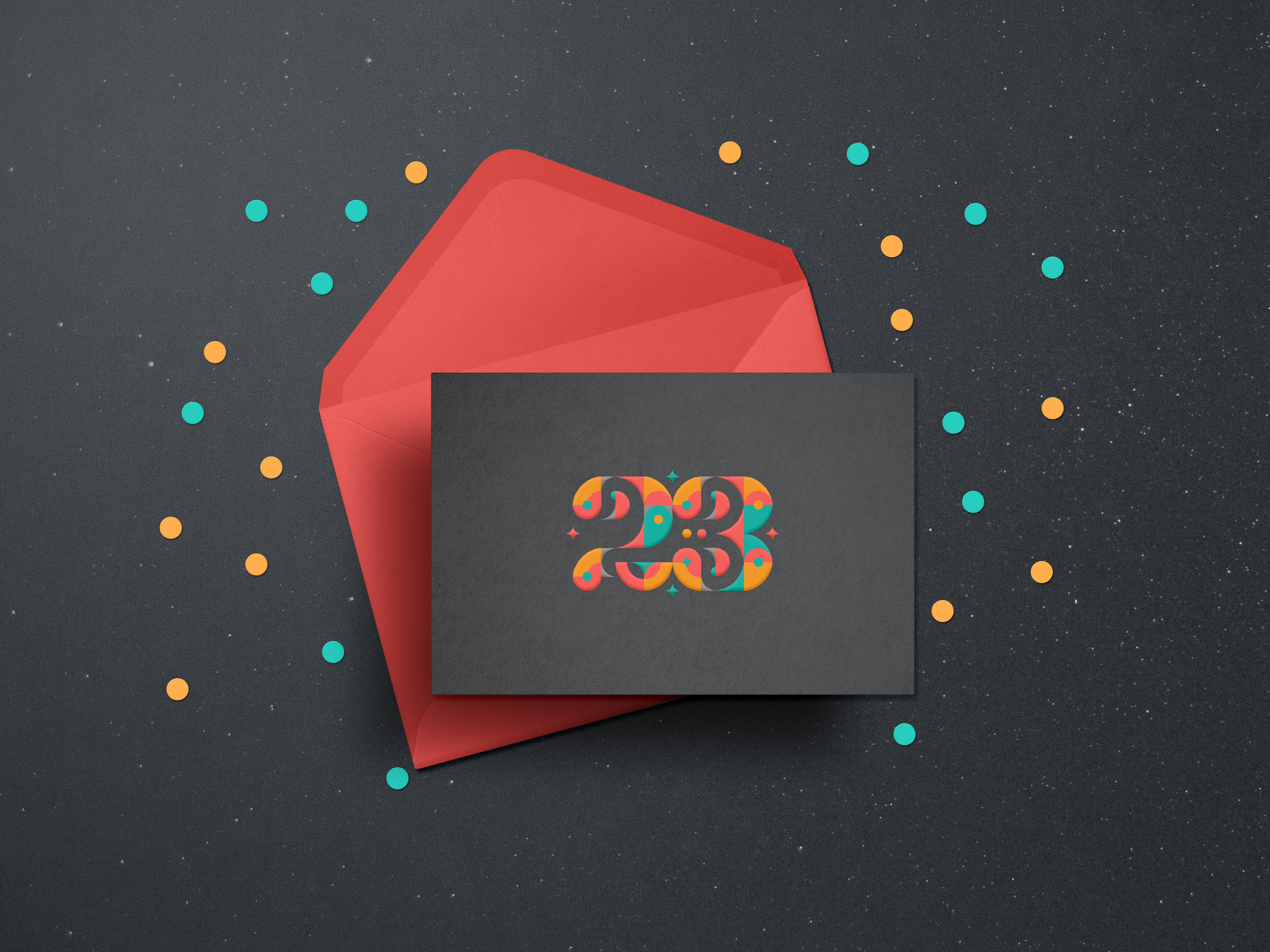 Shiny 23 2023 23 brand illustration colorful greeting card holiday illustration new year shiny typography