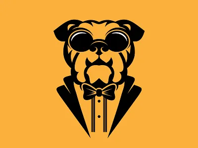 A Dog gentleman branding design graphic design illustration logo minimalistic simple ui ux vector