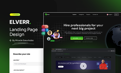 Elverr - Landing Page Design 3d animation branding design graphic design product design ui ux web