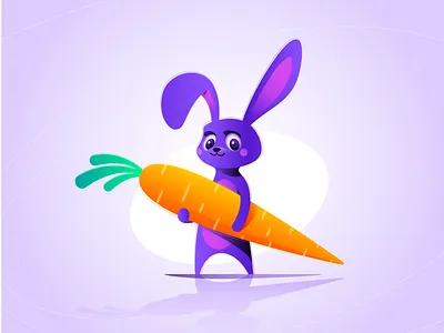 rabbit mascot branding design illustration vector