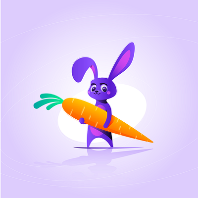 rabbit mascot branding design illustration vector