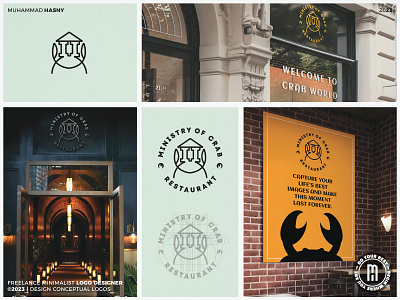 Ministry of Crab - Logo Redesign branding conceptual logo crab logo crab restaurant logo crab shop logo design designer graphic design graphic designer logo logo designer logodesign minimal logo