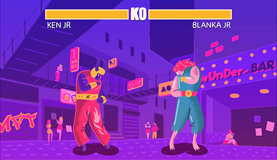 Son Of Ken 2d animation arcade blanka character design fight game game art illustration ken street fighter