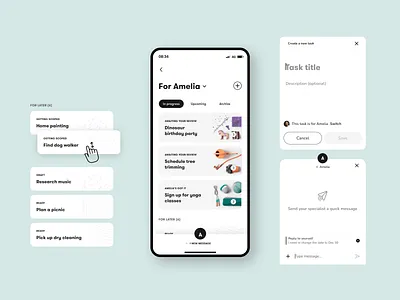 Personal Assistant Task Experience product design todo list ui ux