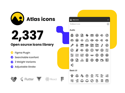 Atlas icons - Free android app download figma flutter free free icons icon icons ios open source outline react stroke svg symbols vector vue web web font