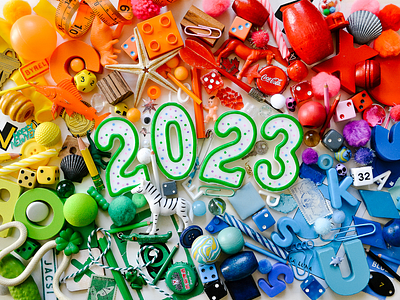 2023 Postcard 2023 branding color design postcard rainbow things