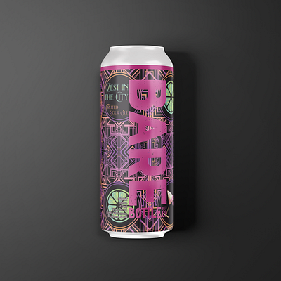 Zest in the City - Art Deco Inspired Beer Label art deco beer art brand design brand identity branding craft beer design gradient graphic design illustration illustrator label logo package package design photoshop product product design vector