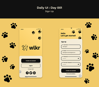 Daily UI 001: Sign Up app dailyui design designchallenge mobileapp ui uidesign uiux ux