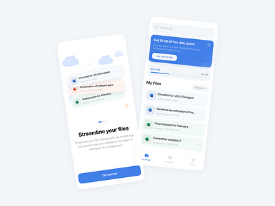 The Mobile App File Storage Solution app cloud cloud storage file managment files mobile mobileapp storage ui ux