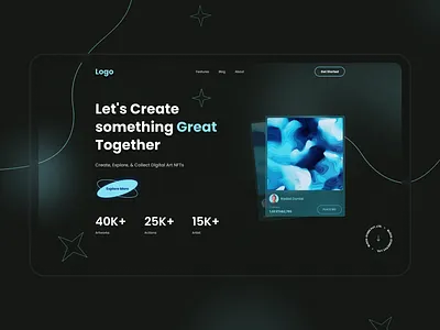 Nfts Landing Page landing page nfts template ui web design