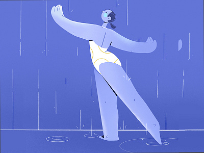 Dancing in the Rain design graphic design illustration poster visual