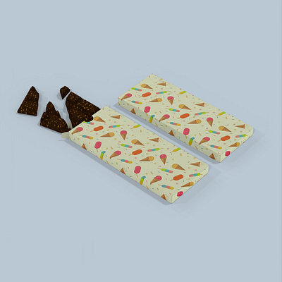 Paper chocolate bar packaging mockup 3d 3d illustration branding chocolate chocolate bar design foil mockup packaging rendering