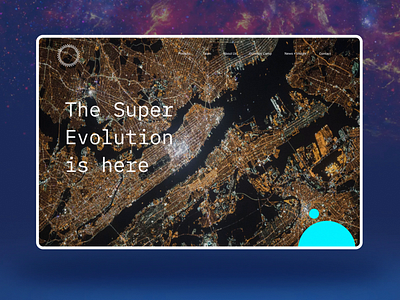 'The Super Evolution' branding design figma mockup parallax reveal space ui web design