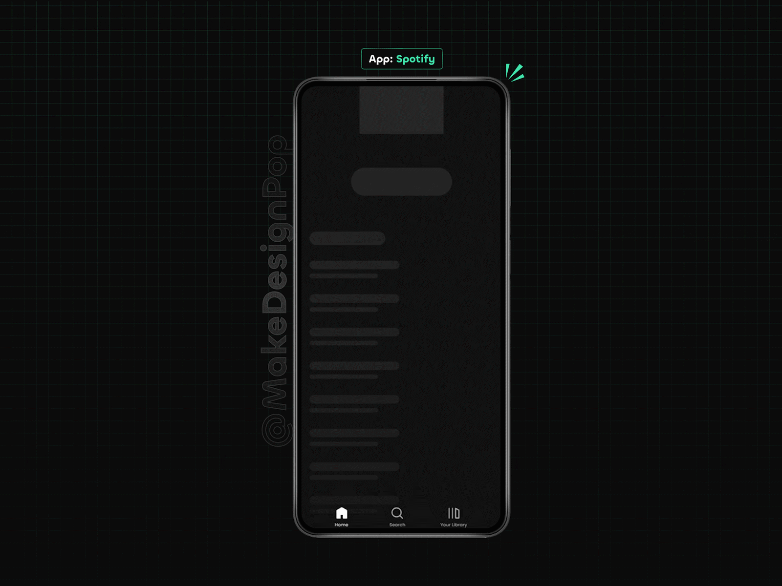 Spotify App Skeleton Screen loader app design graphic design motion graphics ui ux