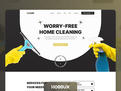 Cleaning service web design