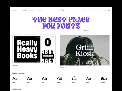 Fontspring Redesign design font redesign typography ui ux website