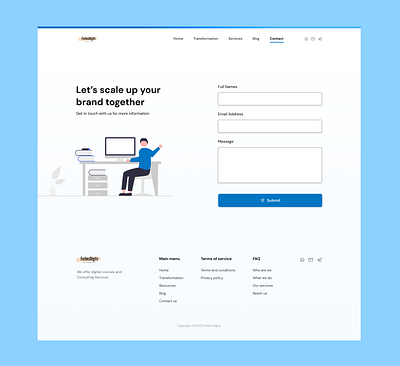 Contact us page contact illustration contact us coupon app design digital management page screen ui ux
