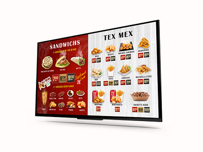 Restaurant food menu design for TV banner design design food menu graphic design print design restaurant food menu design