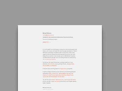 michaelandreuzza.com design designer dev figma portafolio portfolio space grotesk typography web web dev