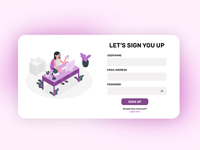 Simple Sign Up Page dailyui design graphic design hellokelum signup ui ux