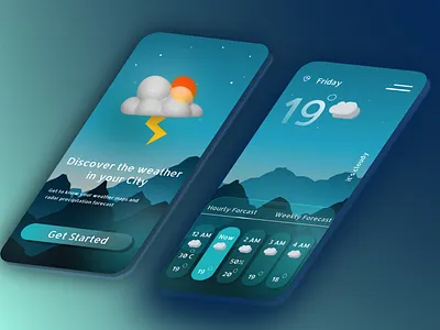 Weather forecast app branding design ui ux weatherforcast