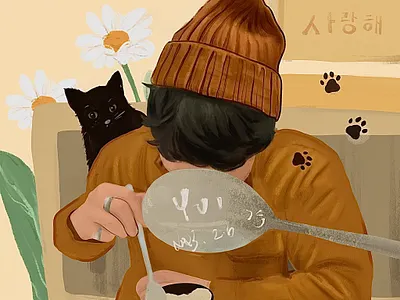 古力姓朱 BLACK CATS illustration original