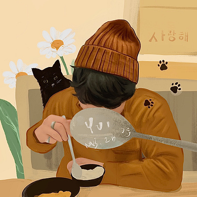 古力姓朱 BLACK CATS illustration original