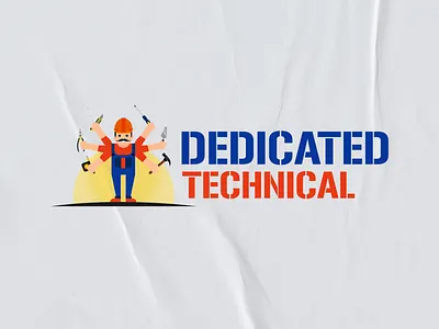 Dedicated Technical UAE branding creative logo design graphic design handyman logo illustration logo technical branding technical services logo uae