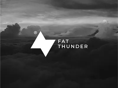 Fat Thunder Logo Monogram app icon branding flat icon logo monogram simple logo thunder thunderbolt