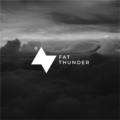Fat Thunder Logo Monogram app icon branding flat icon logo monogram simple logo thunder thunderbolt