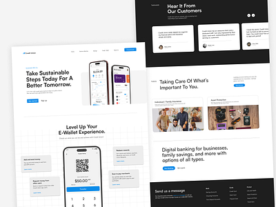 Credit Union - Online Banking Landing Page 3d animation app branding design graphic design interface landing page logo minimalist ui ui design ui interface ux ux design
