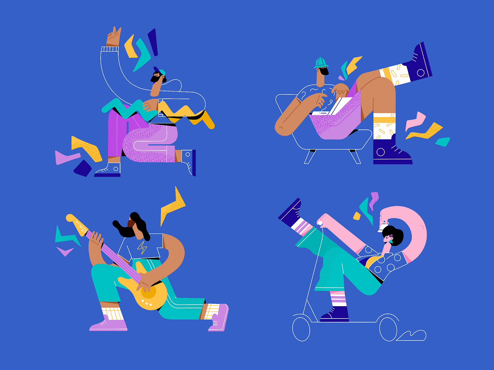 Quirky Characters for Global Talent HQ by Bulma illustrates on Dribbble