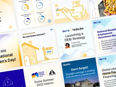 Doma Social Media illustration insta marketing social media