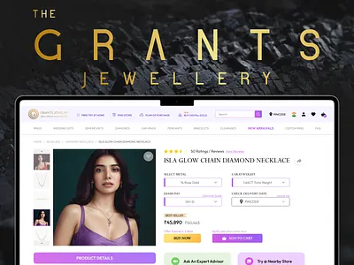 Jewellrey website UI design adobexd branding design figma graphic design logo ui uiux vector