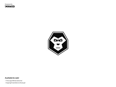 Gorilla Logo For Sale abstract animal brand identity branding design flat gorilla graphic design illustration illustrator logo mark modern monkey power symbol ui vector visual identity wise