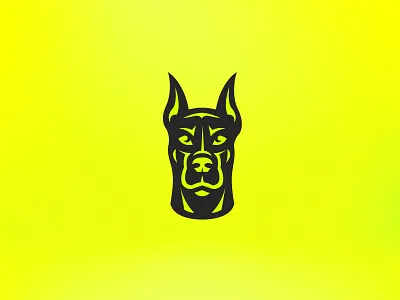 Doberman dog logo