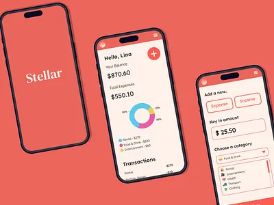 Stellar | Budgeting App UI budget finance mobile app ui uiux user interface