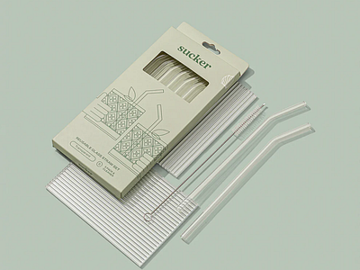Sucker – Glass Straws Branding and Packaging brand identity campaign design illustration packaging