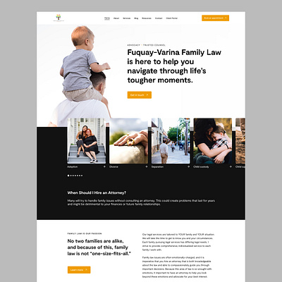 Family lawyers landing page branding design law lawyer ui ux