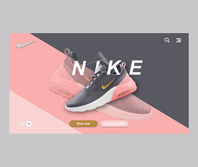 Nike website concept dailyui design ui ux
