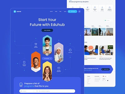 Eduhub - Foreign Students Application Portal academy application crm design education foreign portal student travel ui ui design university web web design